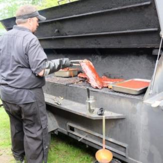 Man doing bbq